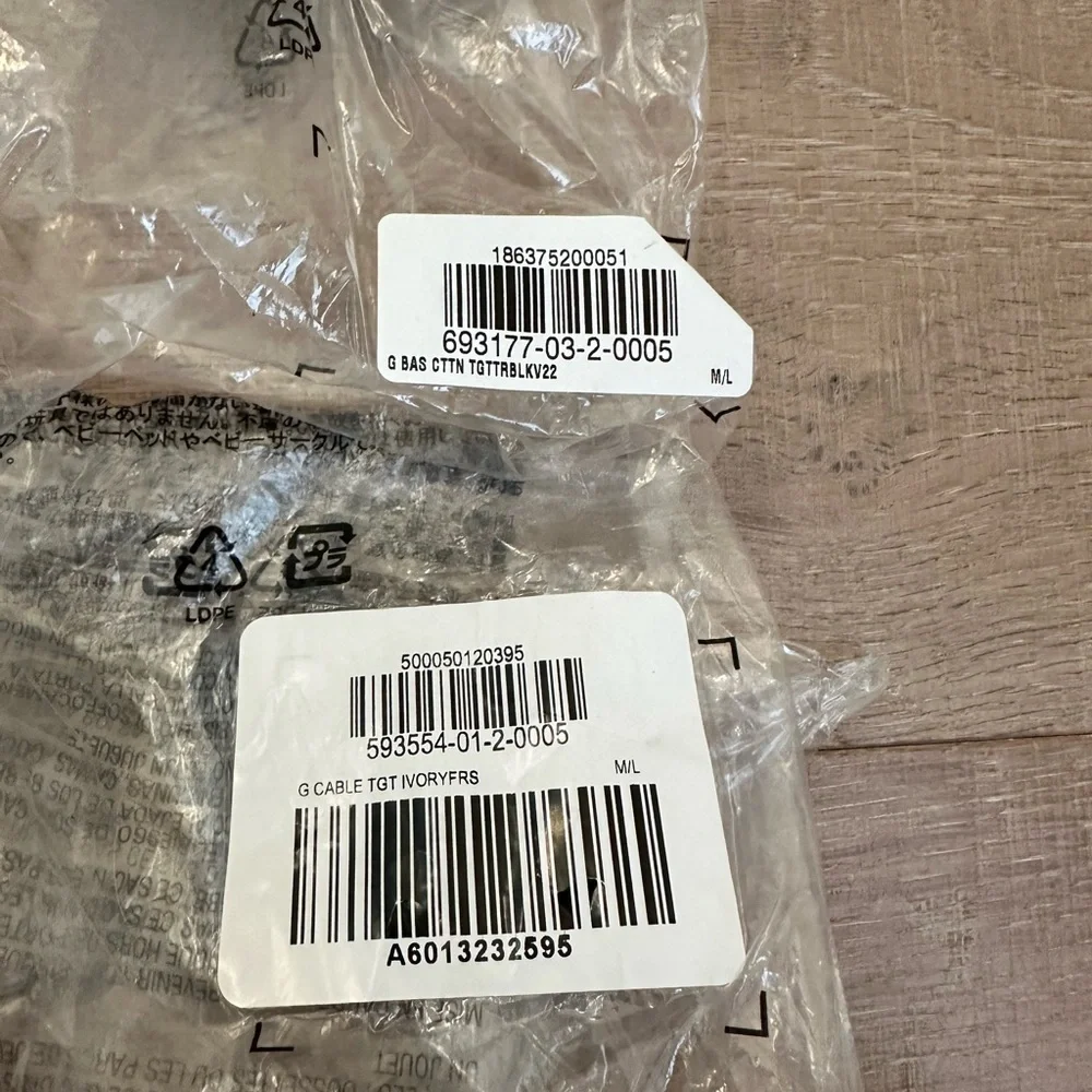 GAP Kids Black and Cream Tights Pair